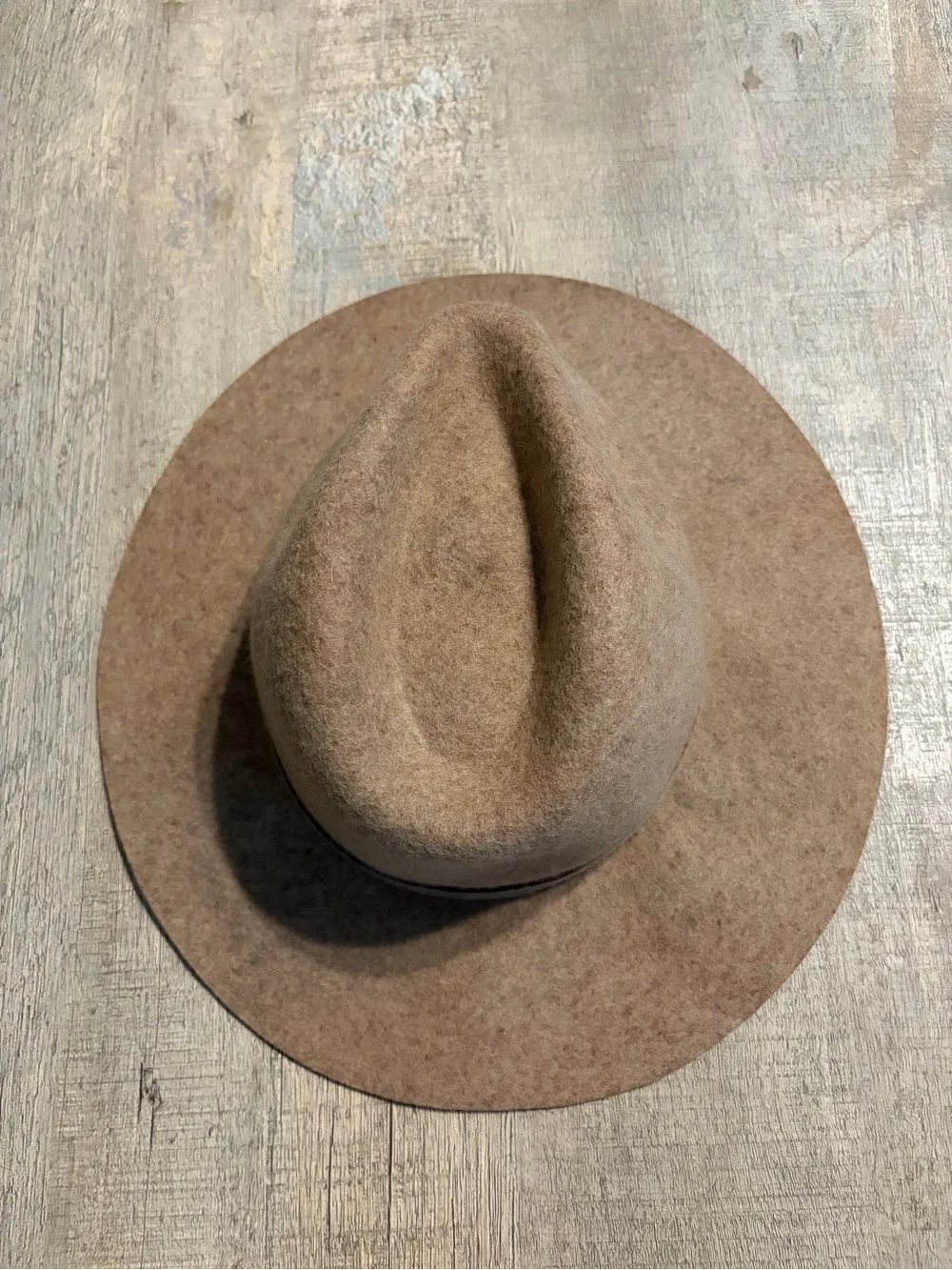 J. Crew tan wool felt fedora hat